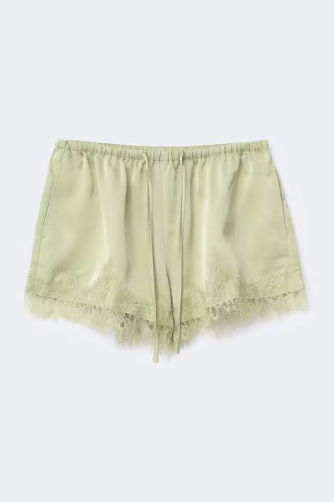 Gina Tricot - Satin Lace - Green Glow / short