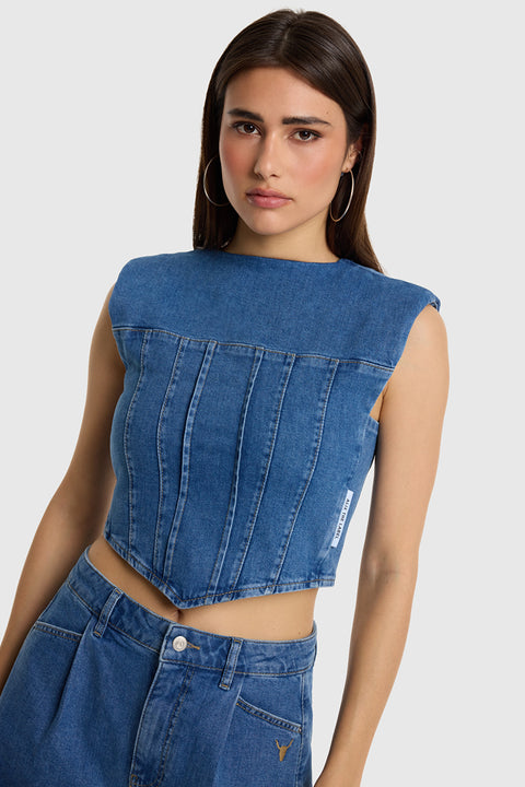 ALIX THE LABEL - 2606911772 - 200 Denim blue / top