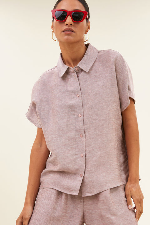 By Bar - Celin gloss pants - 294 Mellow rose