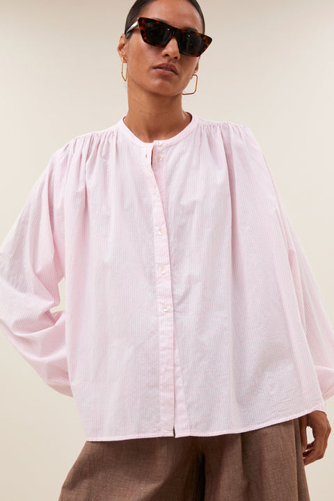 By Bar - Nyka pinstripe blouse - 296 Pink pinstripe
