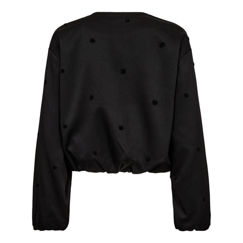 Co couture - CloverCC dot balloon jacket - Black