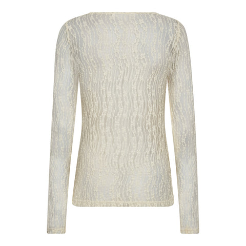Co couture - BarbCC O-neck 33202 top - Offwhite