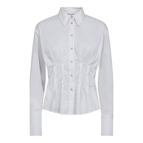 Co couture - PoppyCC pleat waist shirt - White