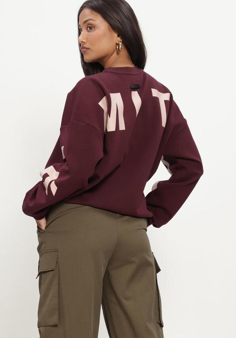 HAUTE L'AMITI? - HL10413 Maxi split - Wine / sweater