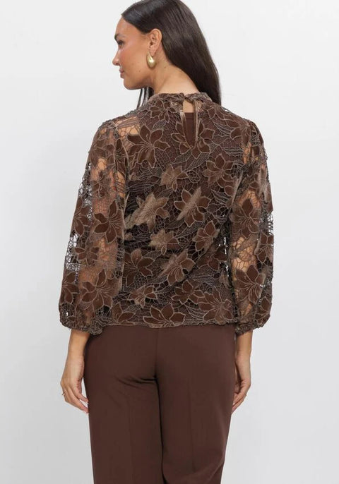 Aaiko - SHAILA VELVET PES - 190617 TEAK GREE / blouse