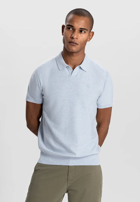 DSTREZZED - Mercury short sleeve polo - lt. Blue