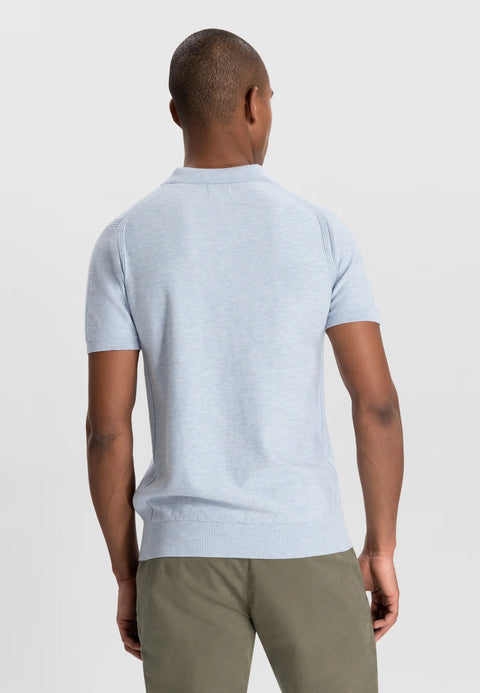 DSTREZZED - Mercury short sleeve polo - lt. Blue