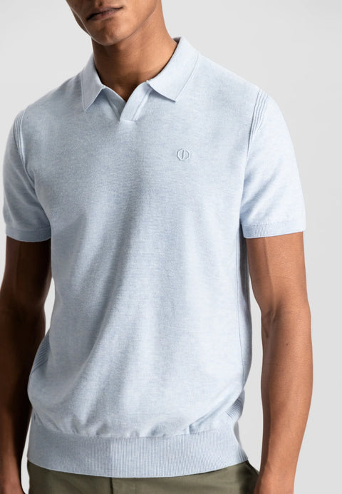 DSTREZZED - Mercury short sleeve polo - lt. Blue