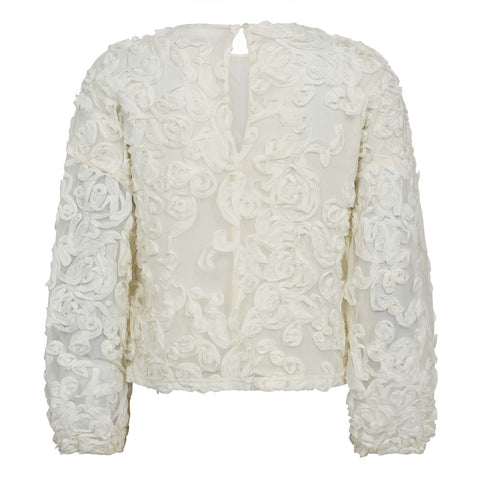 Co couture - TessyCC Flower blouse - 11 Off-white