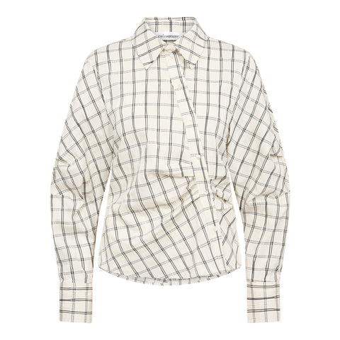 Co couture - 500183 BisoCC Asym Check - 10002 Offwhite