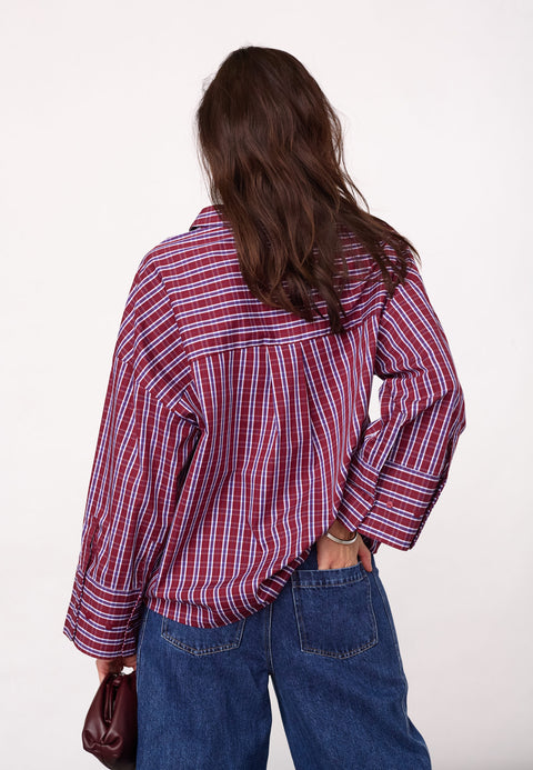 Co couture - 500375 ReneeCC check - 30006 Berry red