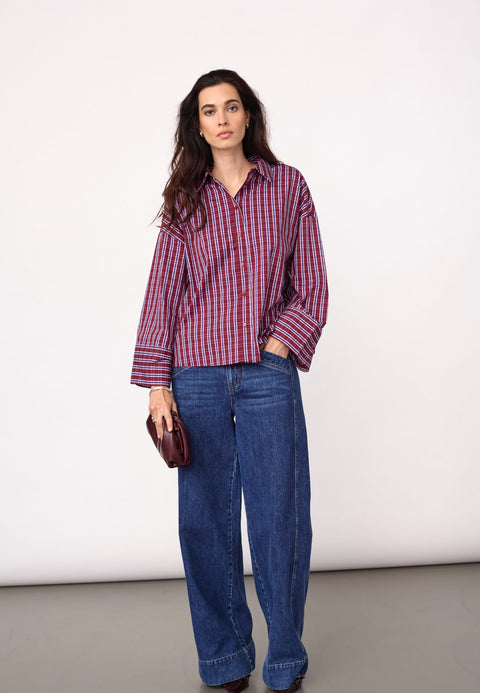 Co couture - 500375 ReneeCC check - 30006 Berry red