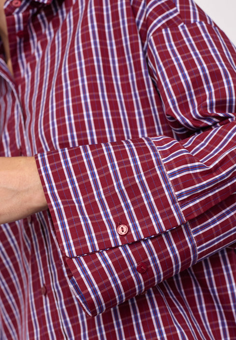 Co couture - 500375 ReneeCC check - 30006 Berry red