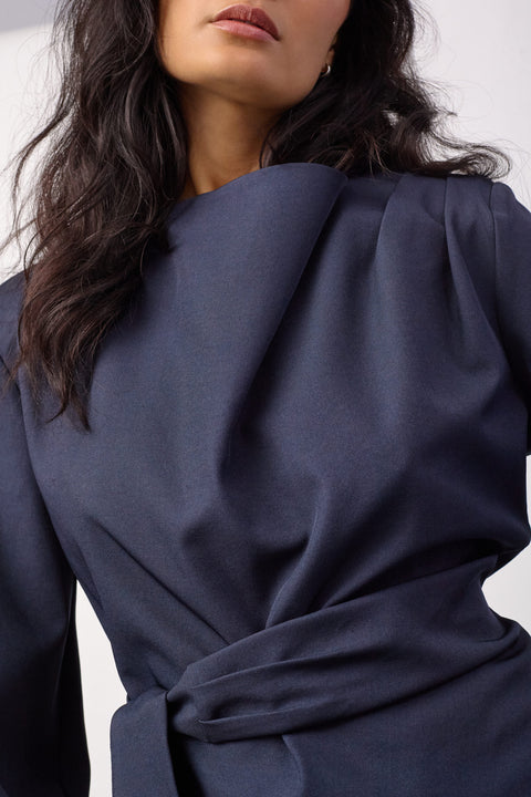 Co couture - 500386 LunaCC Tie blouse - 40007 Navy