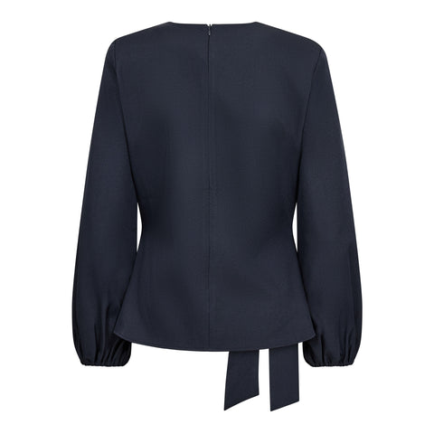 Co couture - 500386 LunaCC Tie blouse - 40007 Navy