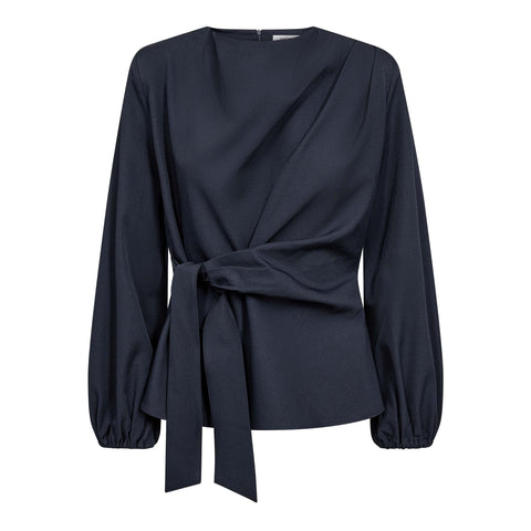 Co couture - 500386 LunaCC Tie blouse - 40007 Navy
