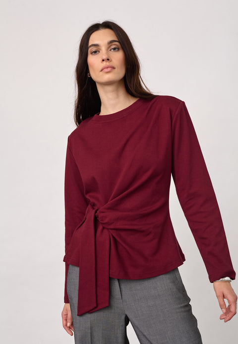 Co couture - 500404 Oriane CC LS Pleat - 30005 Wine red
