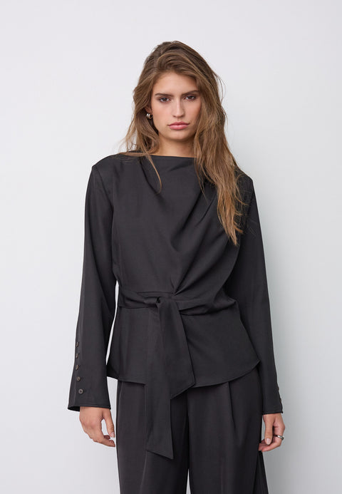 Co couture - 500514 LunaCC Pleat Tie - 65001 Black