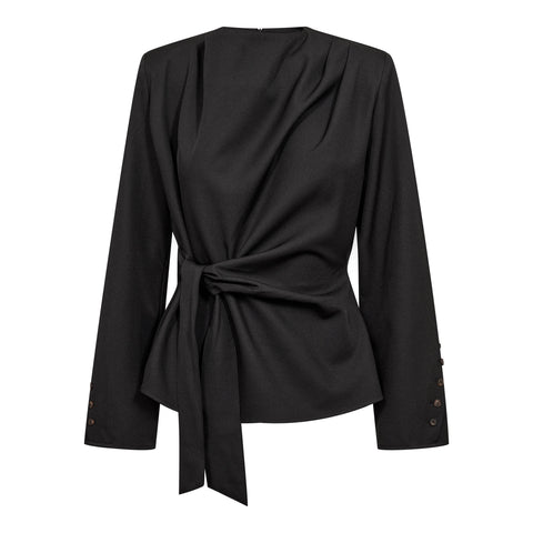 Co couture - 500514 LunaCC Pleat Tie - 65001 Black