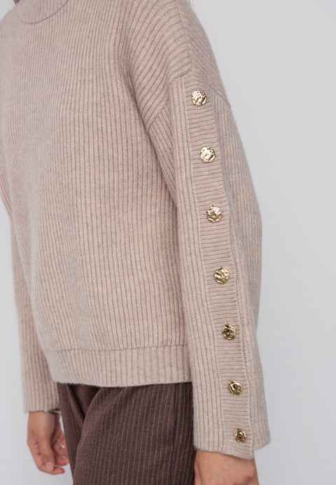 Co couture - 500544 RowCC Button Sleeve - 10006 Bone