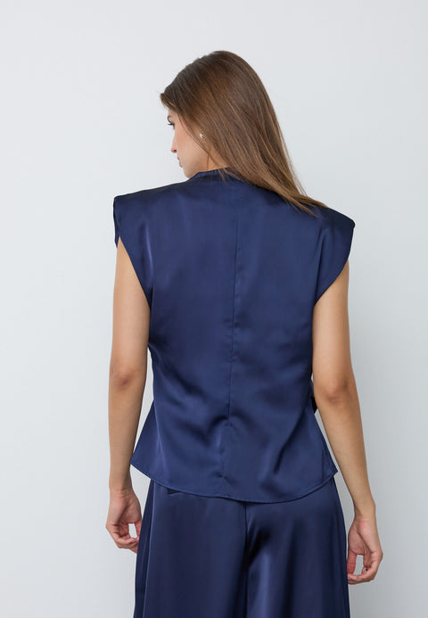 Co couture - 500575 Safira CC Pleat Top - 40007 Navy