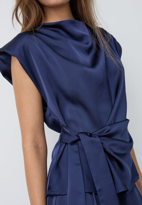 Co couture - 500575 Safira CC Pleat Top - 40007 Navy