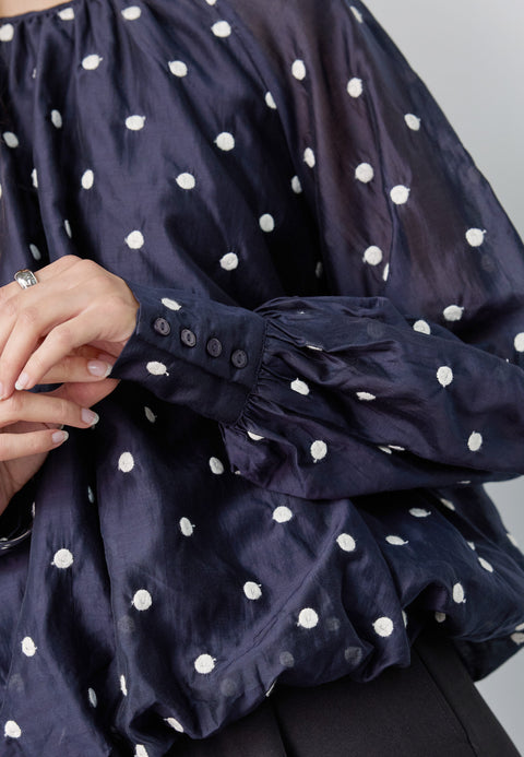 Co couture - 500601 DitaCC Dot LS Balloon - 40007 Navy