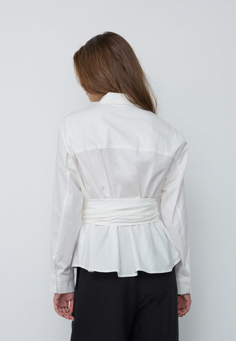 Co couture - 500611 HalenCC Tie shirt - 10001 White