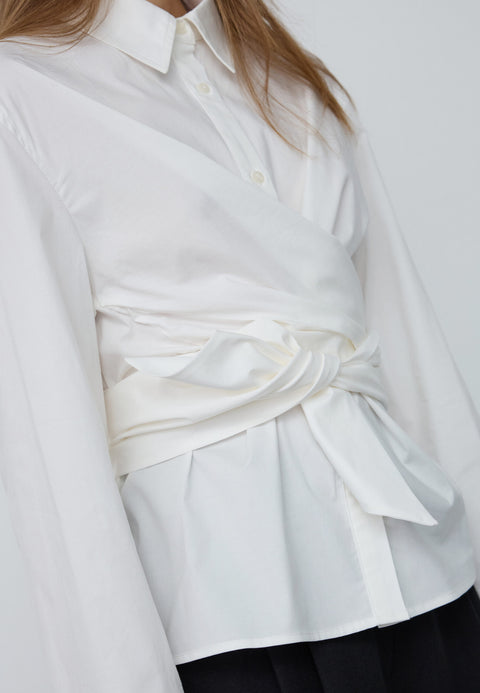 Co couture - 500611 HalenCC Tie shirt - 10001 White