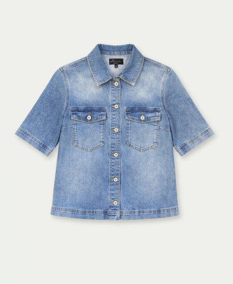 Elvira - Demi top - 882 Washed denim
