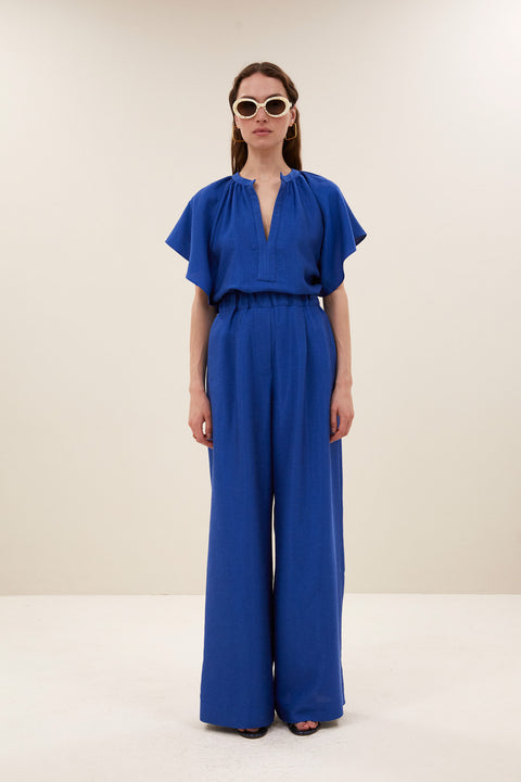 By Bar - Celin gloss pants - 608 Kingsblue