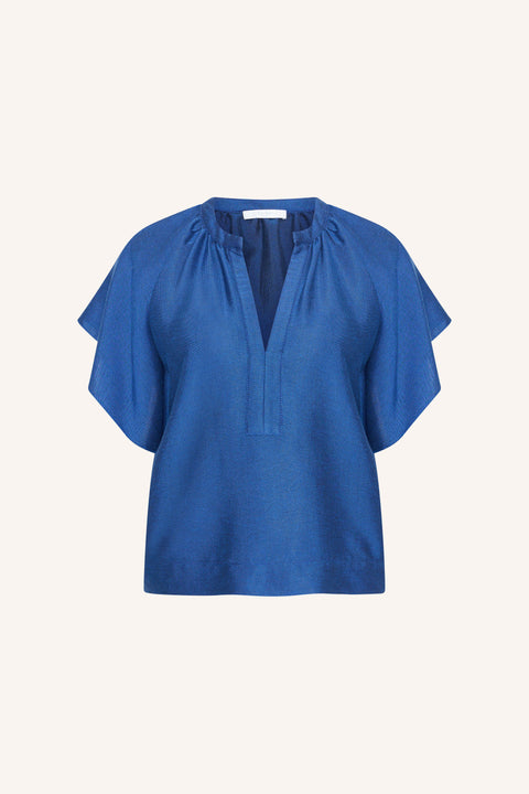 By Bar - Vina gloss blouse - 608 Kingsblue
