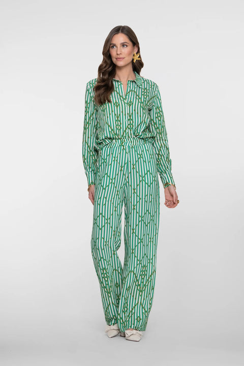 Geisha - 61218-20 - 718 ecru/green / pants