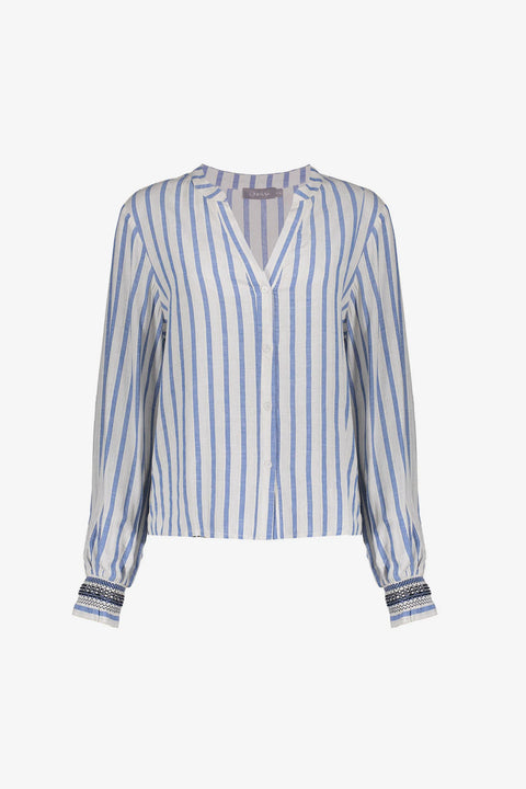 Geisha - 63130-99 - 10 off-white/blu / blouse