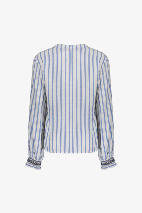 Geisha - 63130-99 - 10 off-white/blu / blouse