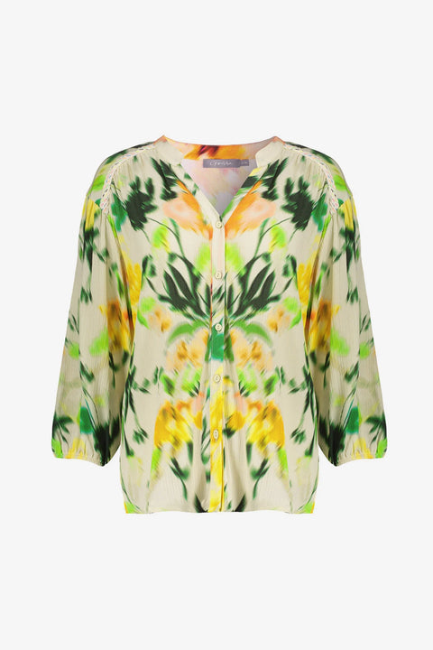 Geisha - 63209-20 - 718 ecru/green / blouse