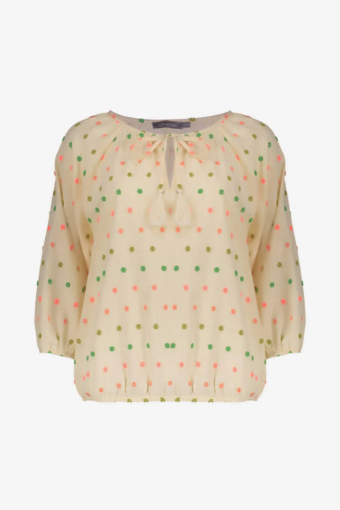 Geisha - 63251-20 - 718 ecru/green/b / blouse