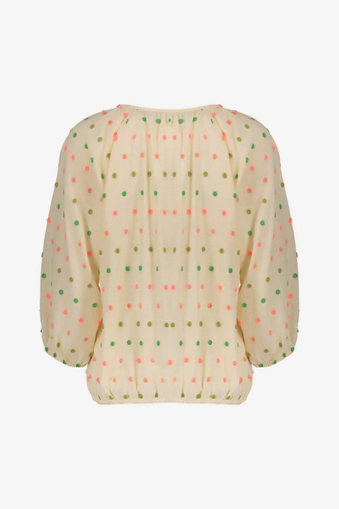 Geisha - 63251-20 - 718 ecru/green/b / blouse