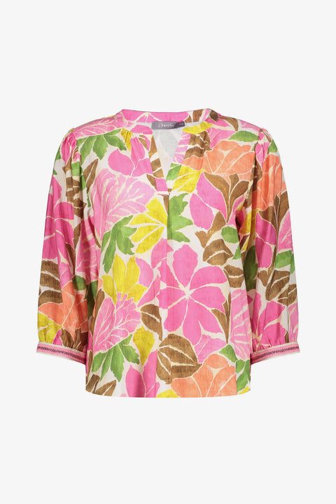 Geisha - 63283-20 - 718 ecru/tobacco / blouse