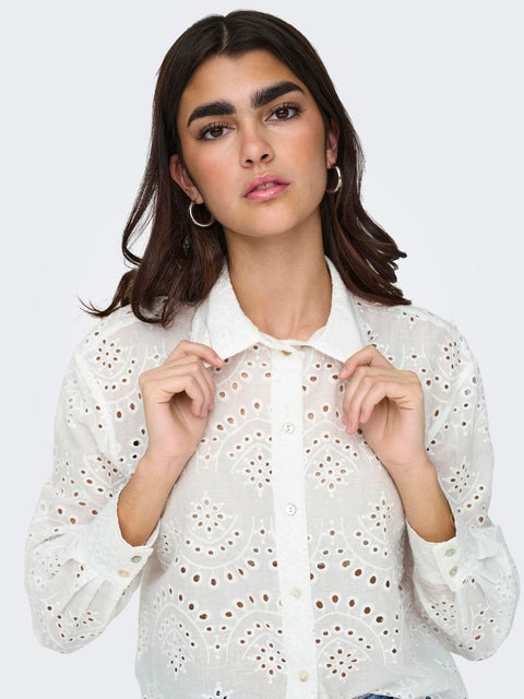 Only NOOS - 15269568 ONLVALAIS L/S SHIRT W - Cloud Dancer / blouse