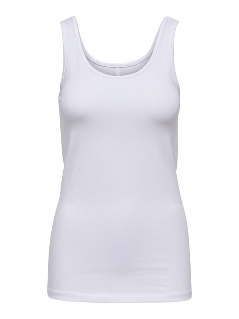 Only - 15095808 Live love new tanktop - White