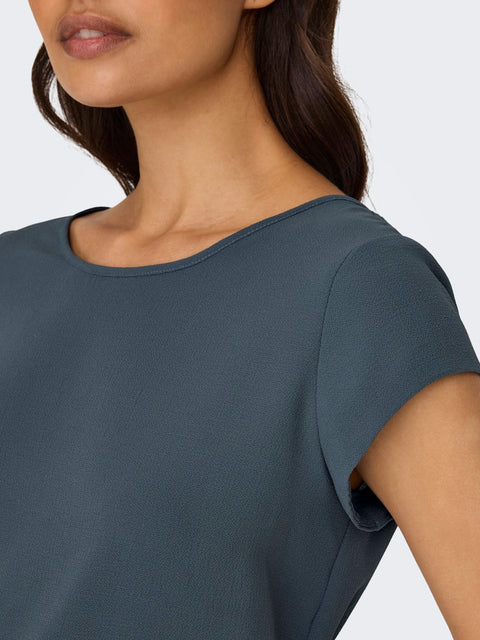 Only NOOS - 15142784 ONLVIC S/S SOLID TOP - Ombre Blue / top