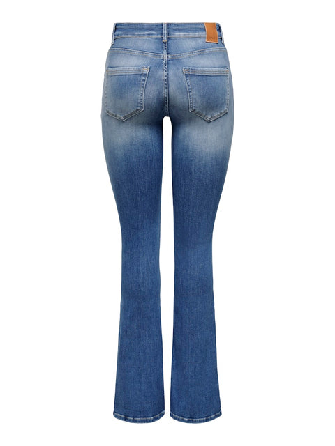 Only - 15223514 ONLBLUSH MID FLARED R - Medium Blue D 30