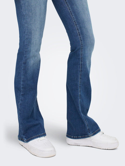 Only - 15223514 ONLBLUSH MID FLARED R - Medium Blue D 30