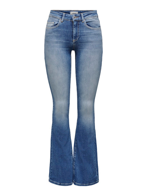 Only - 15223514 ONLBLUSH MID FLARED R - Medium Blue D 30