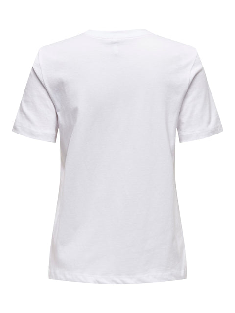 Only NOOS - 15288473 ONLKETTY LIFE S/S O-N - Bright White/Lem  / top