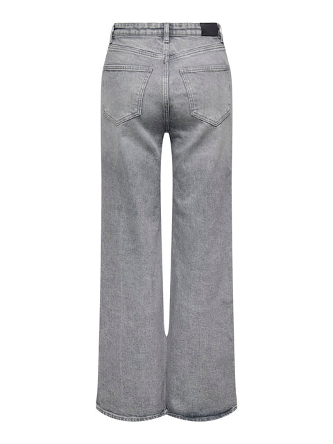 Only - 15334821 ONLJUICY HW WIDE LEG - Medium Grey D 34