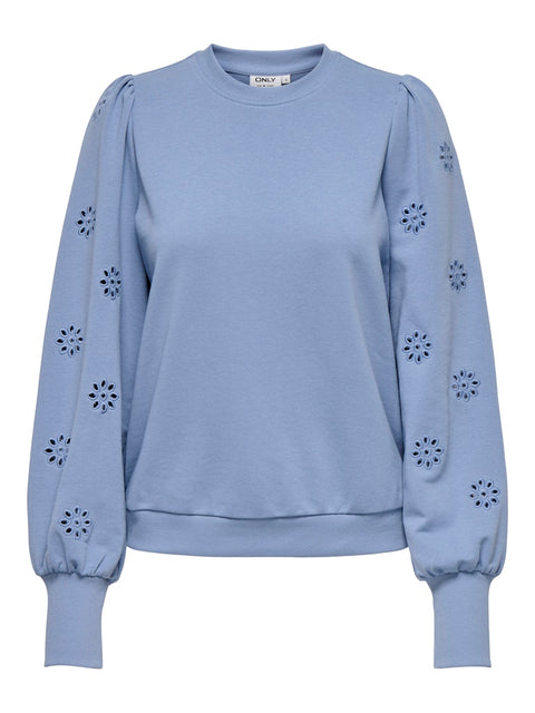 Only - 15315687 ONLFEMME L/S PUFF EMB - Tempest / sweater