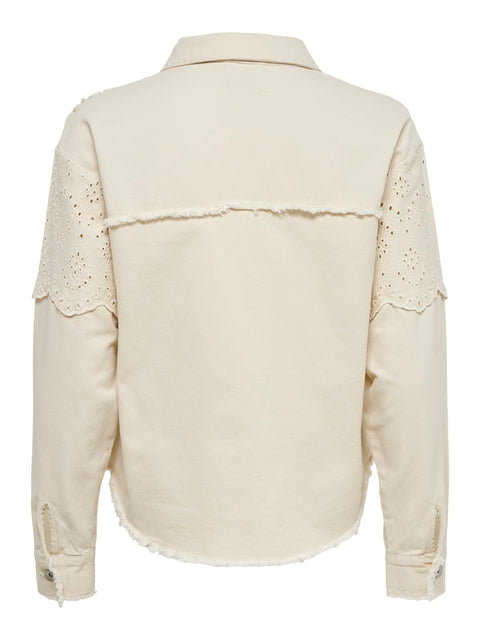 Only NOOS - 15232378 ONLELENA CROCHET JACK - Moonbeam / jacket