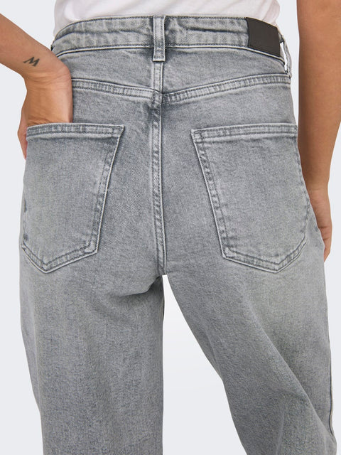 Only - 15334821 ONLJUICY HW WIDE LEG - Medium Grey D 34